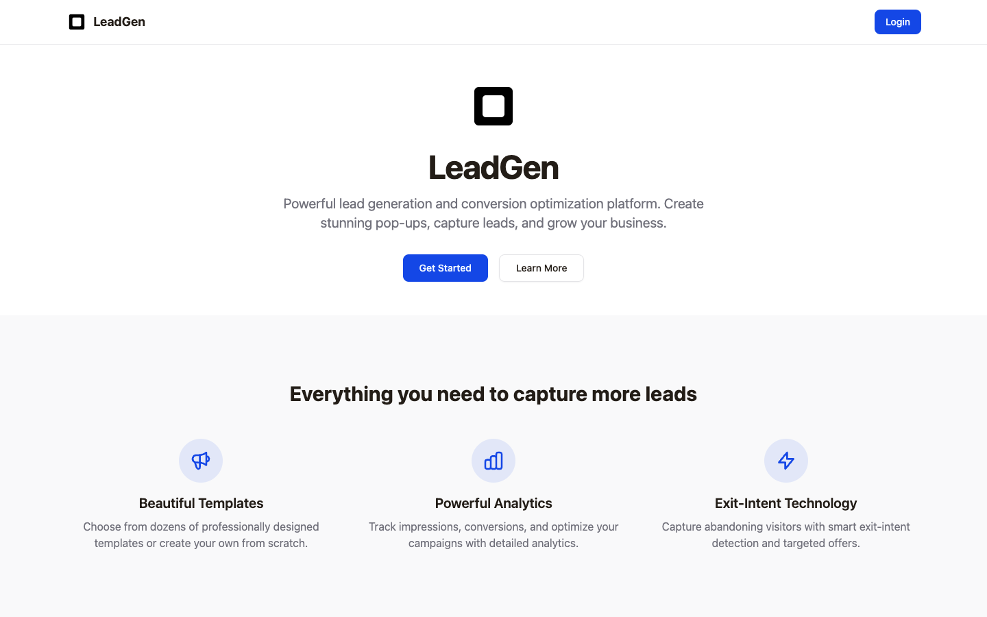 LeadGen development interface